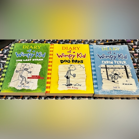Diary of a Wimpy Kid Book Lot 3 New Cabin Fever The Last StrawDog Days paperback - Picture 2 of 8